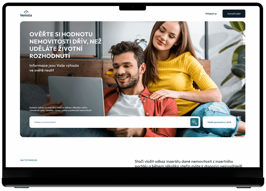 Náhled analýzy nemovitosti po načtení URL odkazu